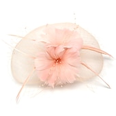 levne Fascinátory-Fascinátory Klobouky Doplňky do vlasů Organza Polyester / polyamid Kbelík Večírek Dovolená Retro styl S Peří Přílba Pokrývky Hlavy