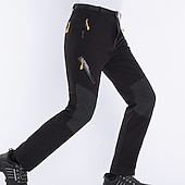 cheap Bottoms-Men&#039;s Water Resistant Work Pants Hiking Mountain Pants Trousers Military Outdoor Summer Ripstop Quick Dry Pants Spandex 4 Zipper Pockets Elastic Waist Lightweight Bottoms Navy Gray Black Army Green