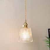 cheap Island Lights-13 cm Single Design Pendant Light LED Glass Antique Brass Modern Nordic Style 85-265V