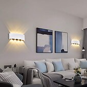 economico applique da esterno-applique da parete a led per esterni impermeabile ip65 8w illuminazione su e giù per interni lampada da parete curva a doppia testa lampada moderna camera da letto ac85-265v
