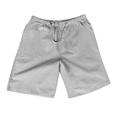 baratos Clássico-Homens Calção Shorts de linho Shorts de verão Bermudas Bolsos Com Cordão Tecido Conforto Respirável Comprimento do joelho Diário Praia Roupa de rua Casual / esportivo Preto Branco Micro-Elástica