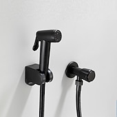 economico Rubinetti per lavello-Bidet manuale in abs in acciaio inox 304 semplice spruzzatore per doccia nero testa di lavaggio lavaggio a mano pistola a spruzzo per toilette nera