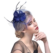 levne Fascinátory-Fascinátory Klobouky Doplňky do vlasů Organza Polyester / polyamid Kbelík Večírek Dovolená Retro styl S Peří Přílba Pokrývky Hlavy