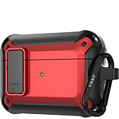 זול אביזרים אוניברסליים-כיסוי נרתיק airpods pro לגברים עם מנעול, כיסוי מגן צבאי מסדרת airpod pro גוף מלא עם מחזיק מפתחות נרתיק מגן עמיד בפני זעזועים ל-airpod 3/2/1 pro