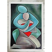 abordables Peintures portraits-Mintura main peinture à l'huile sur toile mur art décoration moderne figure abstraite photo pour la décoration intérieure roulé sans cadre non étiré peinture