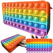 お買い得  知育玩具-ポップペンシルケースポップバブルシンプルなそわそわバッグ文房具収納バッグ減圧玩具学校のホームカレッジオフィス用ポータブル