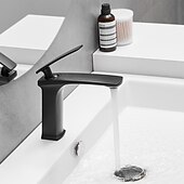 economico Classici-rubinetto lavabo bagno - classico / cascata nichel spazzolato / galvanizzato / finiture verniciate monocomando rubinetti vasca monoforo
