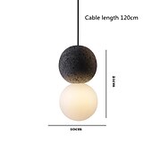 economico Luci Isola cucina-10 cm Design unico Luci Pendenti Metallo Resina Sfera Finiture verniciate Stile nordico 110-120V 220-240V