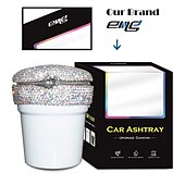 levne Organizéry do auta-popelník do auta přenosný bling cigaretový bezdýmný držák na láhev s modrým LED indikátorem autodoplňky pro ženy ideální pro auto domů a do kanceláře 1ks