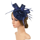 levne Fascinátory-fascinators kentucky derby klobouk pokrývka hlavy polyester / polyamid kbelík klobouk krabička na tablety klobouk dovolená melbourne cup koktejl královský astcot s aplikacemi z peří pokrývka hlavy