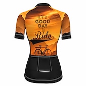 Χαμηλού Κόστους Γυναικείες φανέλες-Γυναικεία Φανέλα ποδηλασίας Γραφική Γράμμα &amp; Αριθμός Αστείος Κοντομάνικο Ποδήλατο Αθλητική μπλούζα Μπολύζες με 3 πίσω τσέπες Ποδηλασία Βουνού Ποδηλασία Δρόμου