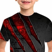 voordelige Halloweenkostuums voor jongens-Jongens 3D 3D Print T-shirt Korte mouw 3D-afdrukken Zomer Lente Actief Sport Modieus Kinderen 3-12 jaar Buiten Dagelijks Voor Binnen Normale pasvorm