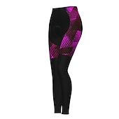 tanie Damskie spodnie, szorty i spódnice-Damskie Spodnie rowerowe Rower Majtki Rajstopy Kolarstwo górskie Kolarstwie szosowym Sport Graficzny Keep Warm Wkładka 3D Zatrzymujący ciepło Oddychający Żółty Czerwony Odzież Odzież rowerowa