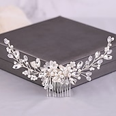 abordables Tocado de Boda-Peines de pelo Vestimenta de Cabeza Accesorio para el cabello Perla Artificial Brillante Boda Fiesta / Noche Boda Nupcial Con Perlado Artificial Cristales / diamantes de imitación Celada Sombreros