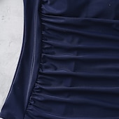 billiga One-piece-baddräkter-Dam Badkläder En bit Monokini Baddräkter Baddräkt Rynkad Magkontroll Smal Elegant Grundläggande Ensfärgat Slät Axelband Ärmlös Baddräkter