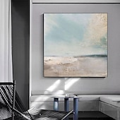 preiswerte Landschaftsgemälde-Handgefertigtes Ölgemälde auf Leinwand, Wandkunst, Dekoration, abstrakte Meereslandschaft, Strand, Ozean, für Wohnkultur, gerollt, rahmenlos, ungedehnt