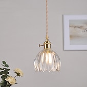 cheap Island Lights-13 cm Single Design Pendant Light LED Glass Antique Brass Modern Nordic Style 85-265V