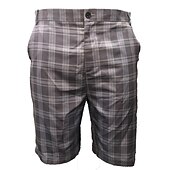 billige arbeidsshorts-Herre Chino Shorts Bermudashorts Arbeidshorts Shorts til golfbruk Lomme Grafisk Ruter Trykt mønster Komfort Lettvekt Over Knæet Avslappet Daglig Gatemote Fritid Grå Mikroelastisk