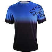 economico Maglie da uomo-Per uomo Manica corta Maglia in discesa Gradiente Lupo Bicicletta Superiore Ciclismo da montagna Cicismo su strada Verde foresta Nero Verde Elastene Poliestere Traspirante Asciugatura rapida