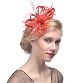 levne Fascinátory-Fascinátory Klobouky Doplňky do vlasů Organza Polyester / polyamid Kbelík Večírek Dovolená Retro styl S Štras Přílba Pokrývky Hlavy