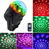 olcso Színpadi fények-party disco labda lámpák, hangaktivált villogó party lámpák távirányítóval, 7 rgb szín váltakozó dj színpad villogó lámpák beltéri otthoni táncklub partik karácsonyi születésnapi esküvői show