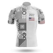 abordables Maillots pour hommes-Homme Maillot Velo Cyclisme Manche Courte Cyclisme Maillot Top avec 3 poches arrière VTT Vélo tout terrain Vélo Route Respirable Séchage rapide Evacuation de l&#039;humidité Poche arrière Gris foncé Vert