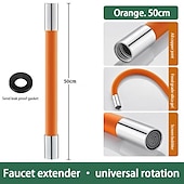 Χαμηλού Κόστους Βρύση με Ψεκαστήρα-mintiml faucet extender γενικός σωλήνας επέκτασης βρύσης σωλήνας επέκτασης σύνδεσης 1/2″ για εξωτερική κεφαλή πιτσιλίσματος λεκάνης wavsh