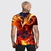 abordables T-shirts grande taille pour hommes-Homme Grande Taille T shirt Tee Grand et grand Graphic Col Ras du Cou Imprimer Manche Courte Eté Sportif Design Décontractées Grand et grand Extérieur Plein Air Hauts