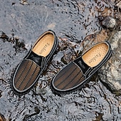 economico Slip-ons e mocassini da uomo-scarpe slip-on da uomo in rete traspirante: mocassini casual impermeabili e resistenti per il comfort all&#039;aperto e quotidiano