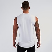 billige Treningsskjorter uten armer-Herre Singleter Vest topp Underskjorte Ermeløs skjorte Ermeløs V-hals Sommer عادي Sport Mote Lettvekt Feriereise Avslappet Ferie Svart Hvit Militærgrønn Topp T-skjorte for menn