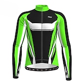 preiswerte Radtrikot Herren-Herren Fahrradjacke Radjacke Radtrikot fahrradbekleidung Fahrradtrikot Langarm Fahhrad Jacke Trikot Shirt mit 3 Gesäßtaschen MTB Mountain Rennrad warm warm halten Atmungsaktiv Schnelltrocknend Gelb