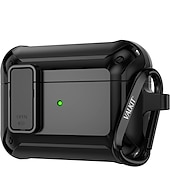 זול אביזרים אוניברסליים-כיסוי נרתיק airpods pro לגברים עם מנעול, כיסוי מגן צבאי מסדרת airpod pro גוף מלא עם מחזיק מפתחות נרתיק מגן עמיד בפני זעזועים ל-airpod 3/2/1 pro