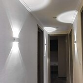economico applique da esterno-applique da parete a led per esterni impermeabile ip65 8w illuminazione su e giù per interni lampada da parete curva a doppia testa lampada moderna camera da letto ac85-265v