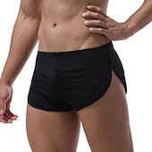 abordables Shorts de sport pour hommes-Homme Short Running Course Short d&#039;athlétisme Bas Sport &amp; Loisir Athleisure Respirable Séchage rapide Doux Aptitude Exercice Physique Marathon Tenue de sport Tenues de Sport Couleur Pleine Noir
