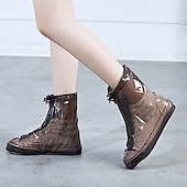 baratos Jardinagem-Capas impermeáveis para botas de chuva, galochas antiderrapantes com controle de areia, sola de borracha em pvc reutilizáveis botas de chuva e neve galochas para ciclismo acampamento ao ar livre pesca viagem jardim