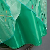 Недорогие Костюмы для девочек-Снежная Королева Морозный Сказка Принцесса Анна Платье девушки цветка Костюм для тематической вечеринки Тюль Платья Косплей for Девочки Детские Рождество Карнавал Маскарад Свадьба Свадебный гость