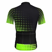 זול חולצות גברים-בגדי ריקוד גברים חולצת ג'רסי לרכיבה מנוקד שיפוע שרוולים קצרים אופנייים ג'רזי צמרות עם 3 כיסים אחוריים רכיבת הרים רכיבת כביש ייבוש מהיר רצועות מחזירי אור כיס אחורי פתילת לחות ספורט צהוב אדום כחול ביגוד