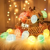 cheap Easter Lights-3M 20LEDs Easter Cracked Egg Rabbit Small Chick Shaped LED String Lights Home Fairy Lights for Easter Garden Party Festive Decoration