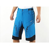 זול מכנסיים, טייצים ומכנסיים קצרים לגברים-בגדי ריקוד גברים מכנסי רכיבה באגי מכנסי אופניים אופניים מכנסיים קצרים מכנסיים קצרים רחבים התאמה רגועה רכיבת הרים רכיבת כביש ספורט 3D לוח ייבוש מהיר רוכסן עמיד למים רך שחור ירוק צבא ביגוד