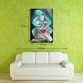 abordables Peintures portraits-Mintura main peinture à l'huile sur toile mur art décoration moderne figure abstraite photo pour la décoration intérieure roulé sans cadre non étiré peinture