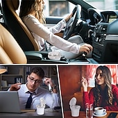 levne Organizéry do auta-popelník do auta přenosný bling cigaretový bezdýmný držák na láhev s modrým LED indikátorem autodoplňky pro ženy ideální pro auto domů a do kanceláře 1ks