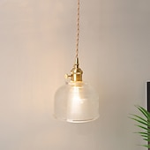 cheap Island Lights-13 cm Single Design Pendant Light LED Glass Antique Brass Modern Nordic Style 85-265V