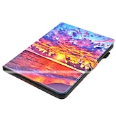 זול נרתיק iPad-לוּחַ כיסויים מכסים ל עבור Apple אייפד אייר 5 ipad 9th 8th 7th Generation 10.2 inch מסתובב360מעלות מגנטי עמיד בזעזועים פרפר פנדה נוף TPU עור PU