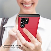 abordables Carcasas Samsung-Funda para teléfono para Samsung Galaxy S24 S23 S22 S21 S20 Plus Ultra S25 Ultra funda trasera soporte para tarjetas a prueba de golpes de color sólido TPU