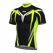 cheap Men&#039;s Jerseys-Men&#039;s Cycling Jersey Short Sleeve Bike Jersey Top with 3 Rear Pockets Mountain Bike MTB Road Bike Cycling Breathable Quick Dry Moisture Wicking Reflective Strips Black Yellow Red Polyester Sports