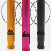 ieftine Comportament &amp; Antrenament Câini-1 bucăți fluier pentru câini din plastic cu pas înalt pentru dresaj de reamintire, fluier de dresaj de câini cu brelocuri (negru, portocaliu, albastru, violet, verde)