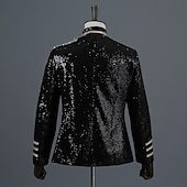 preiswerte Oberteile-Retro Vintage Rokoko Mittelalterlich Maskerade Anzüge &amp; Blazer Blazer mit Reverskragen Prinz Aristokrat Pailletten Pailletten Kostüm Herren Halloween Karneval Maskerade Party-Abendmode Abschlussball