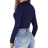 Χαμηλού Κόστους Rash Guards One Pieces-Γυναικεία Μαγιό γιλέκο Μονόχρωμο Σπαντέξ Γρήγορο Στέγνωμα Ελαφρύ Αναπνέει Μακρυμάνικο Κορμάκι Μαγιό Σέρφινγκ Παραλία Θαλάσσια Σπορ Καλοκαίρι