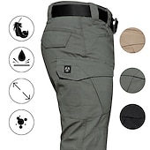 abordables Pantalons de sport pour hommes-Homme Pantalons de Chasse Pantalon tactique Etanche Ripstop Coupe Vent Multi-poche Printemps Eté L&#039;hiver Coton Bas pour Chasse Randonnée Camping Vert Noir Kaki S M L XL XXL / Combat