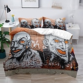 cheap Duvet Cover Sets-3D Street Art Graffiti Series Print Duvet Cover Bedding Sets Comforter Cover with 1 Print Duvet Cover or Coverlet，2 Pillowcases for Double/Queen/King